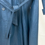 Load image into Gallery viewer, Matisa Blue Leather Coat

