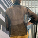 Load image into Gallery viewer, Per Te by Krizia Silk See-Through Blouse
