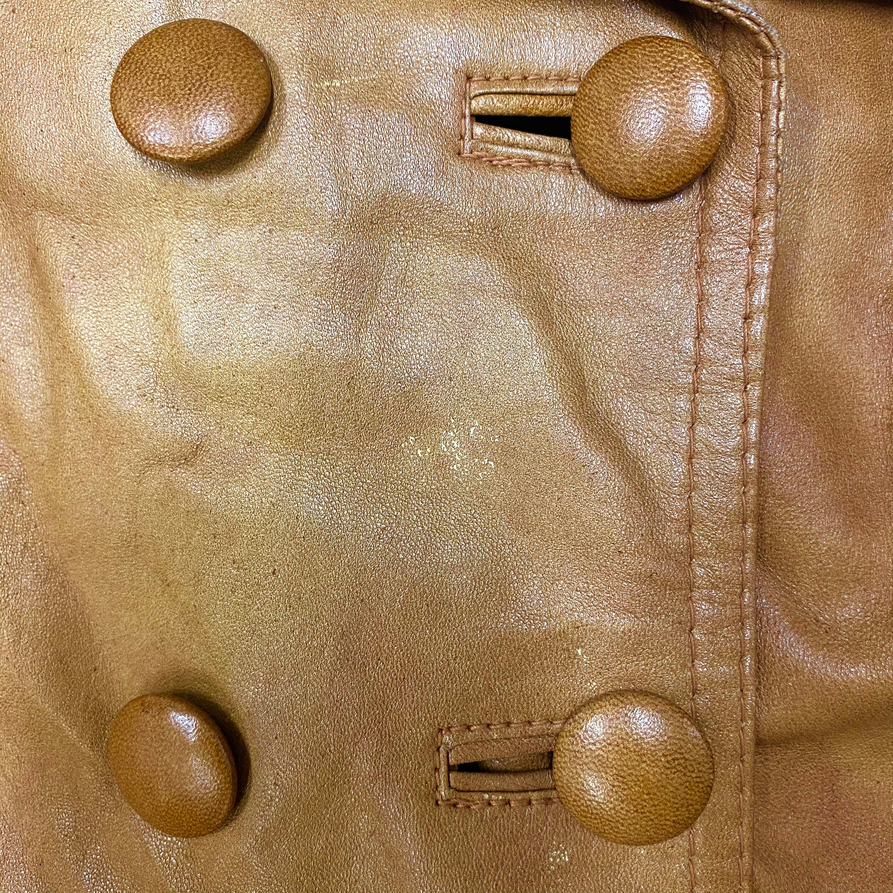 Dersan Brown Leather Coat