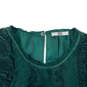 Iceberg Emerald Green Sleeveless Textured Top