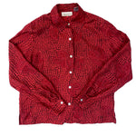 Load image into Gallery viewer, New York City Design Co. Red Silk Paisley Shirt
