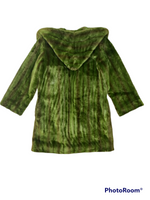 Load image into Gallery viewer, Basil Green Faux Fur Coat
