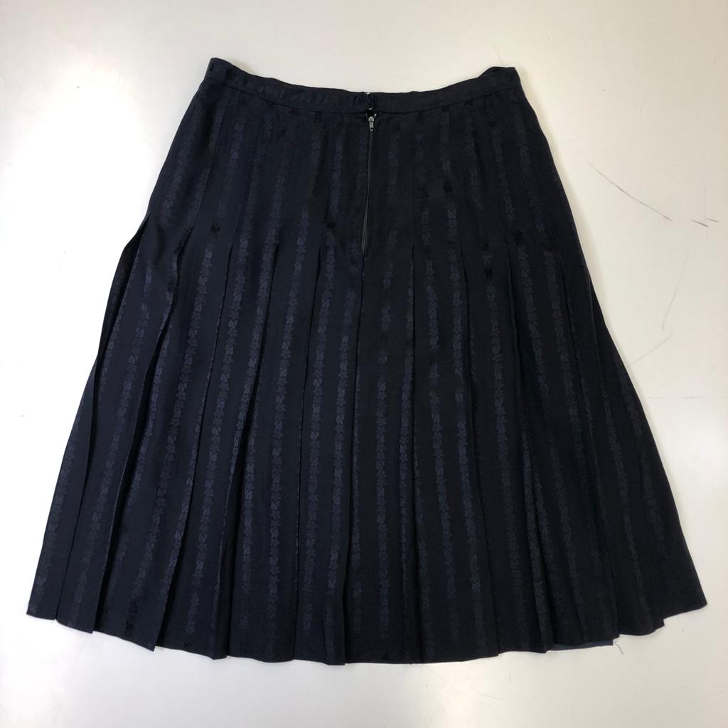 Céline Vintage Pleated Navy Skirt