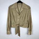 Load image into Gallery viewer, Golden 70&#39;s Cropped Blouse
