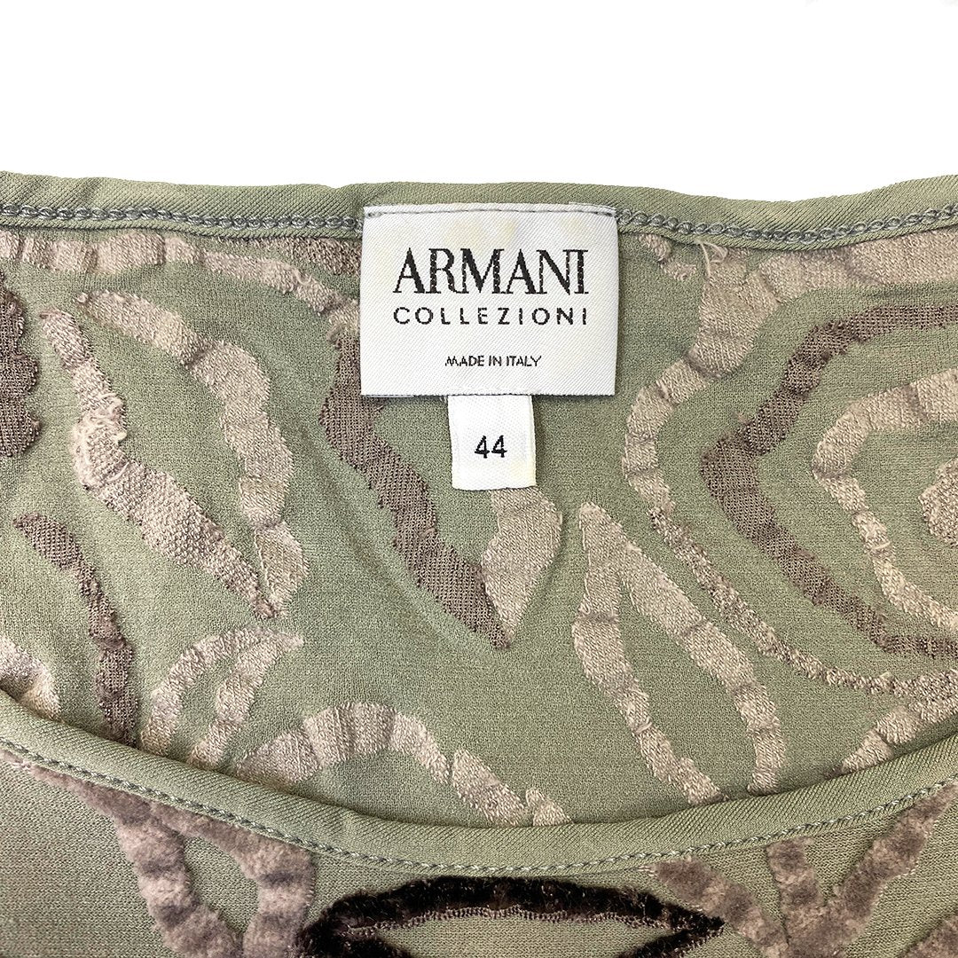 Giorgio Armani Fitted Olive Green T-Shirt