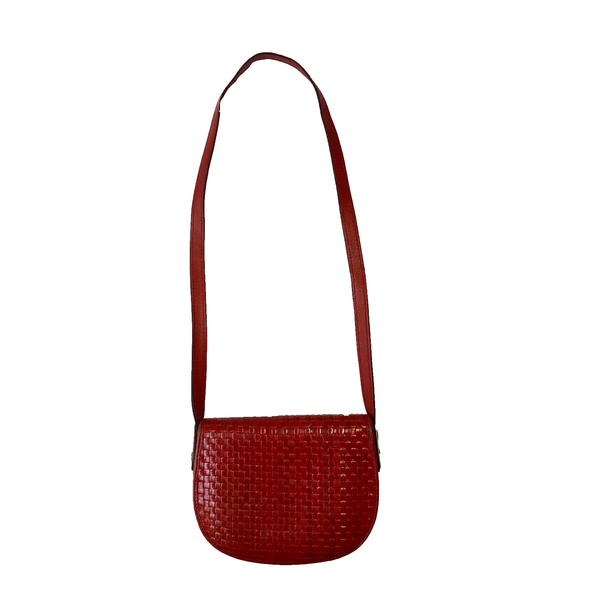 Red Leather Saddle Bag