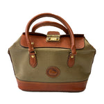 Load image into Gallery viewer, Dooney &amp; Bourke Olivegreen &amp; Brown Leather Handbag
