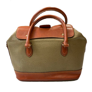 Dooney & Bourke Olivegreen & Brown Leather Handbag