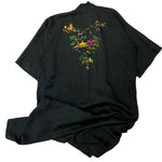 Load image into Gallery viewer, Black Hand-embroidered Chinese Kimono
