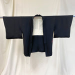 Load image into Gallery viewer, Black Kimono-Haori with Floral Embroidery
