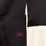 Load image into Gallery viewer, Black Kimono-Haori with Floral Embroidery
