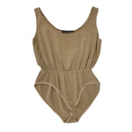 Load image into Gallery viewer, DKNY Silk Brown Taupe Body Top
