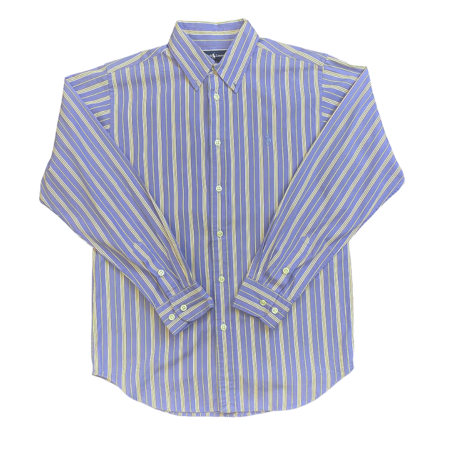 Ralph Lauren Blue Striped Button-Down Shirt
