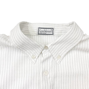 Gianni Versace 80s White Striped Button-up Shirt