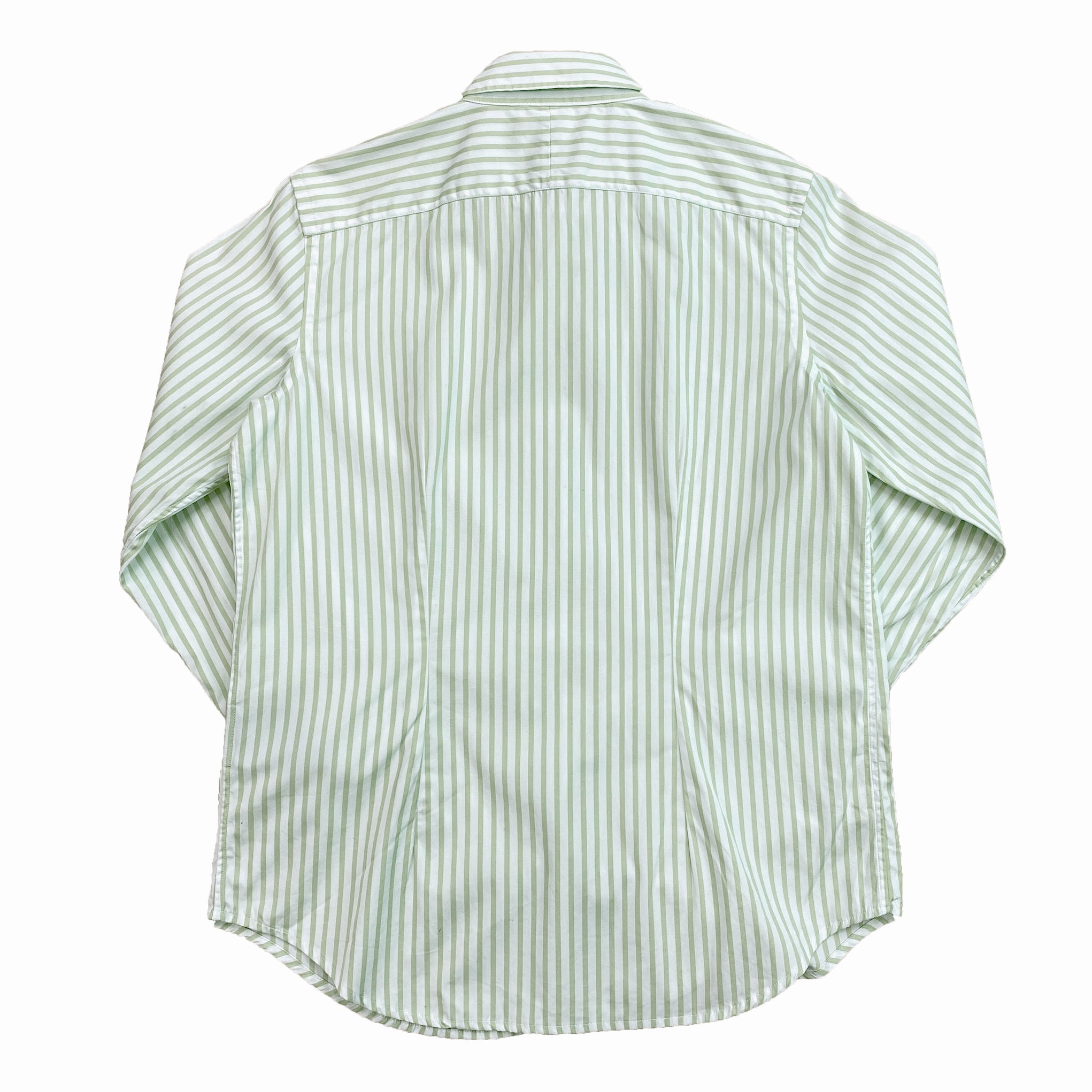 Lauren by Ralph Lauren Striped Green Button-Down Shirt
