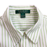 Load image into Gallery viewer, Lauren by Ralph Lauren Striped Green Button-Down Shirt
