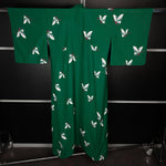 Load image into Gallery viewer, Green Printed Kimono with Colorful Butterfly Prints
