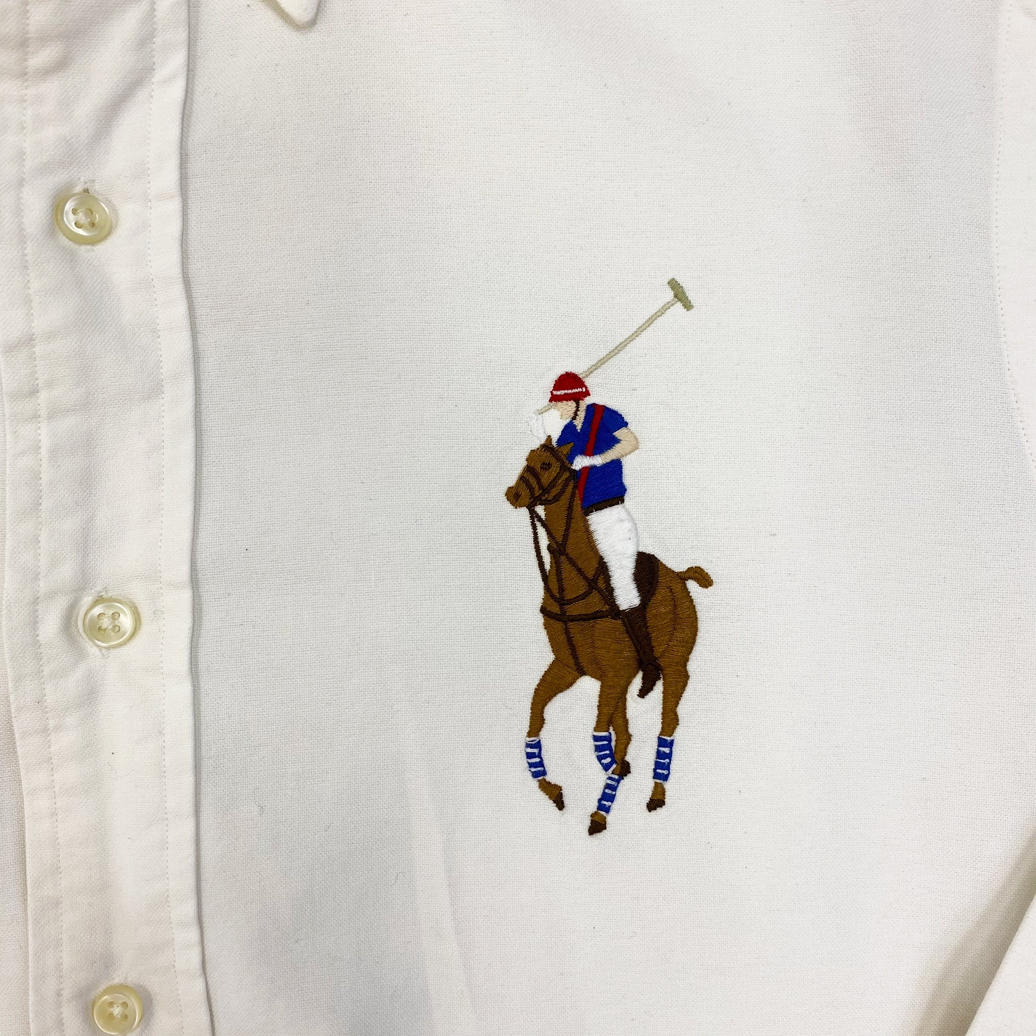 Ralph Lauren White Custom Fit Polo