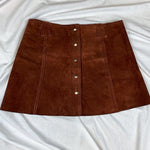 Load image into Gallery viewer, Suede Button Down Skirt

