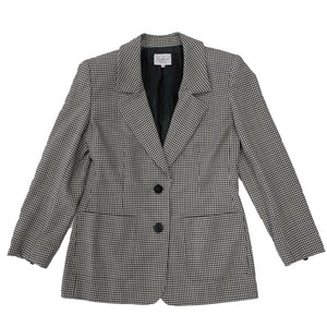 Luisa Spagnoli Checkered Grey Wool Blazer
