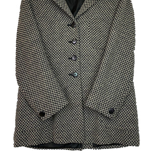 Max Mara Checkered Gray Wool Coat