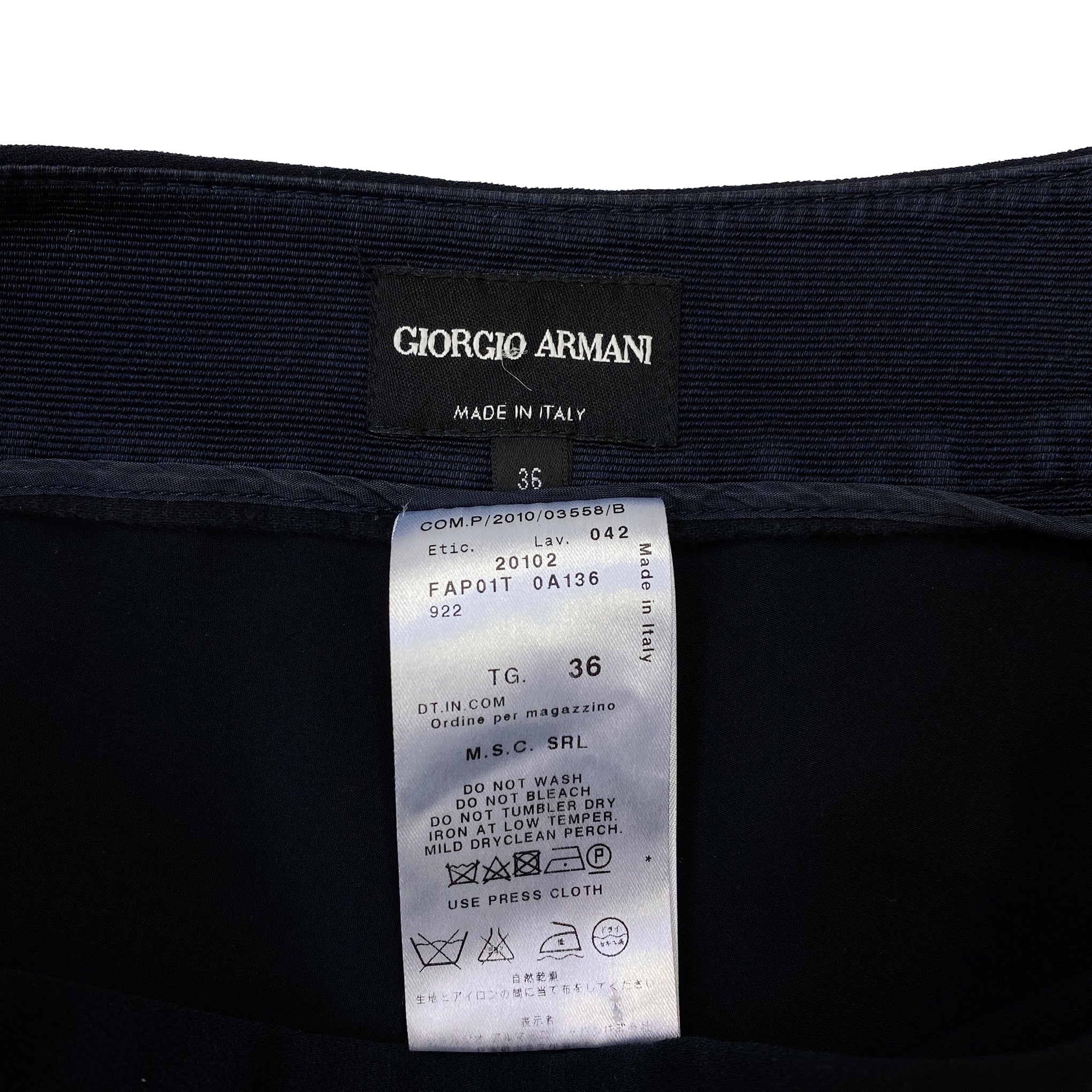 Giorgio Armani Black Trousers