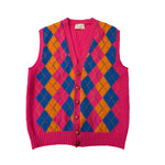 Load image into Gallery viewer, Pink Wool V-neck Spencer Vest by Benetton
