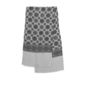Patterned Grey Scarf