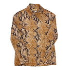 Load image into Gallery viewer, Center Stage 80s Silky Brown Snake-print Shirt
