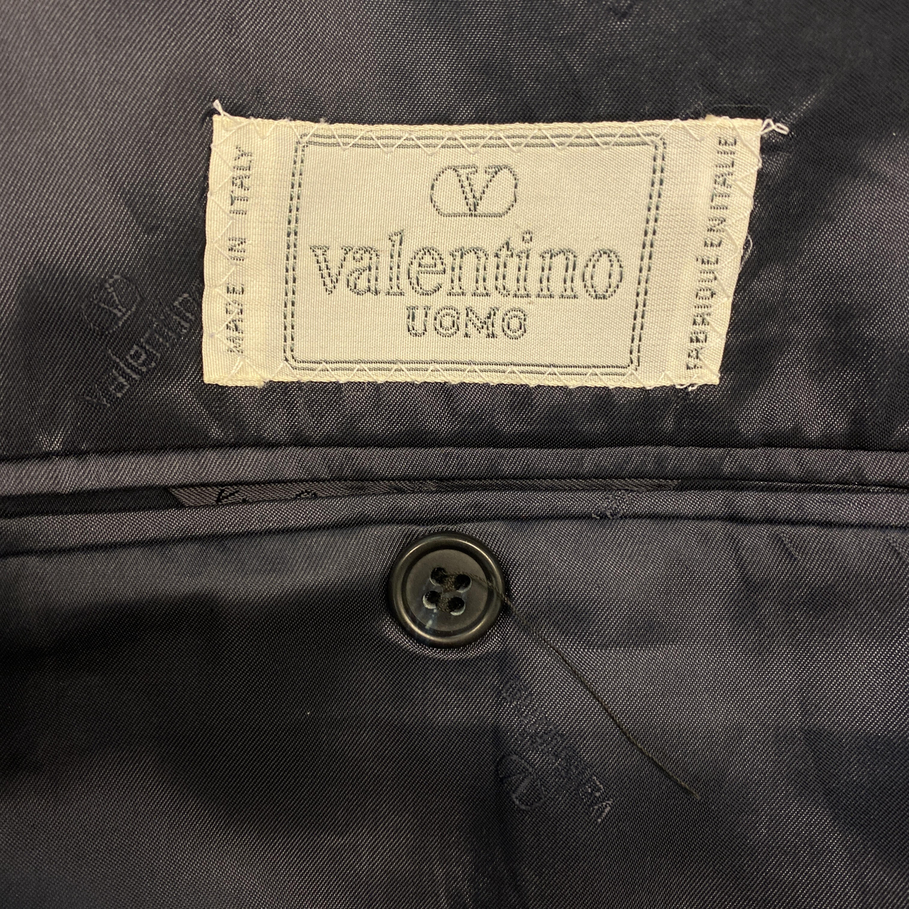Valentino Pinstripe Navy Double-Breasted Blazer